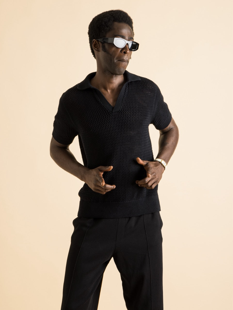 Polo Raffia Noir