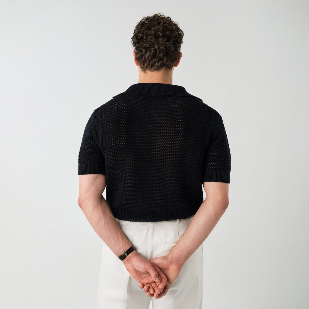Le Polo Raffia noir